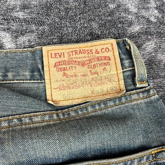 Vtg Y2K Levi's 569 Loose Straight Blue Denim Jeans Men's 34X32 (35X29) Baggy - Picture 10 of 11
